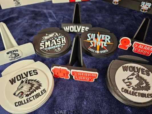 Custom Trading Card Display Stands, 3D Printed Sports Card Stands - Custom with your logo/name