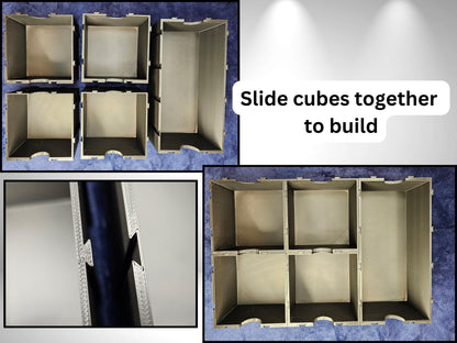 Illusion Rack Organizer - Modular storage for Sleeves, Top Loaders, team bags, trading card supply storage