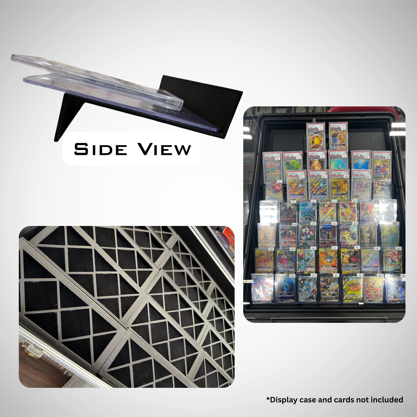 Illusion Card Risers, Display Case Card Riser Stands for your card case, Sold in sets