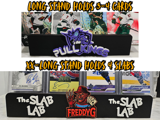 Custom X-Wide Card Stand, 3D Printed Sports Card Stands - Customized with your logo