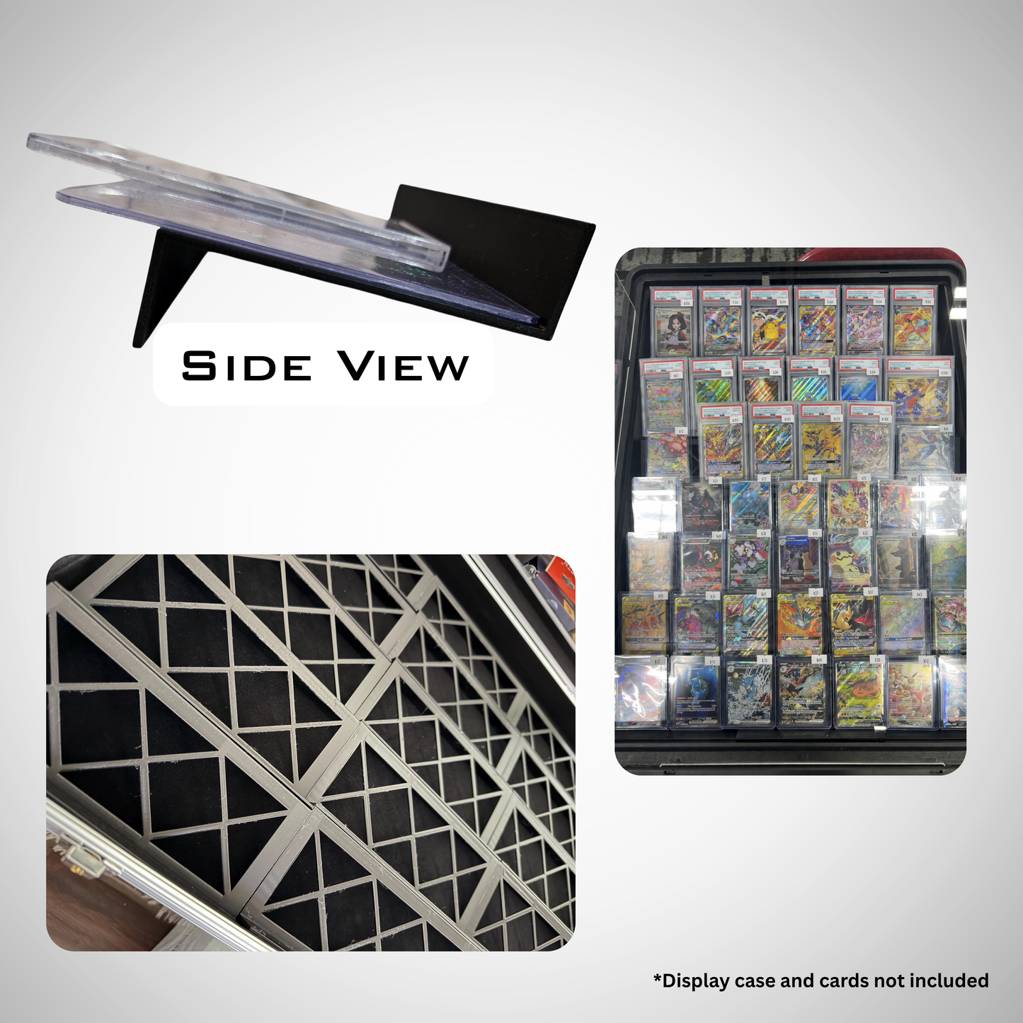 Illusion Card Risers, Display Case Card Riser Stands for your card case, Sold in sets