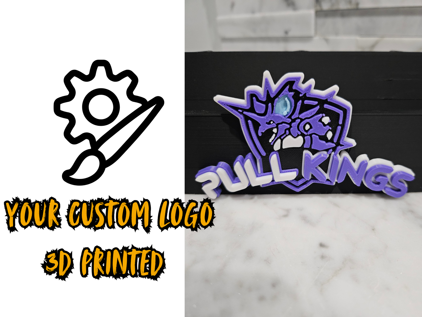 Custom X-Wide Card Stand, 3D Printed Sports Card Stands - Customized with your logo