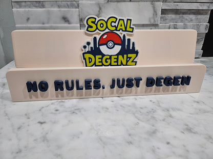 Custom X-Wide Card Stand, 3D Printed Sports Card Stands - Customized with your logo