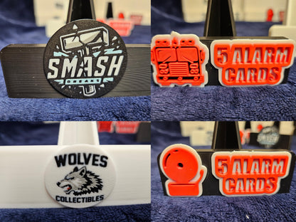 Custom Trading Card Stands, 3D Printed Sports Card Stands - Custom with your logo/name