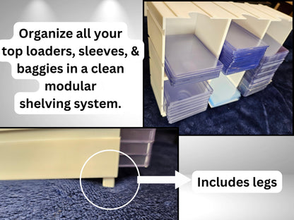 Illusion Rack Organizer - Modular storage for Sleeves, Top Loaders, team bags, trading card supply storage