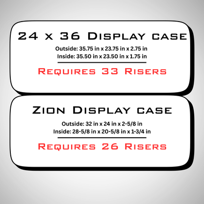 Illusion Card Risers, Display Case Card Riser Stands for your card case, Sold in sets