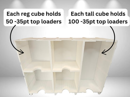 Illusion Rack Organizer - Modular storage for Sleeves, Top Loaders, team bags, trading card supply storage