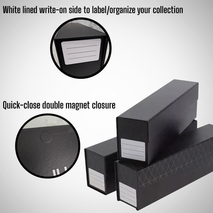 Trading Card Storage Boxes - Fits Magnetic Closure & Top loaders, Quick Fold Box
