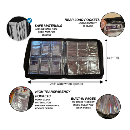 Illusion Slab binder | 60 slab capacity | Pokemon or Sports Cards Folder