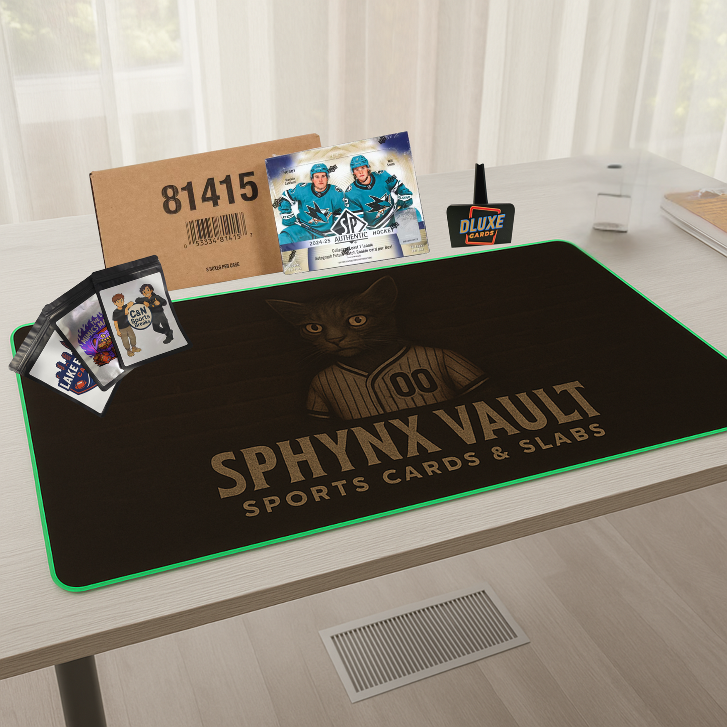 Custom Card Breaking Mat, Card break mat for card breaks | 32" x 16" Card break mat