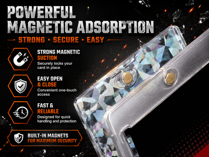 Shattered Color Magnetic One-Touch Card Holder – 35pt Trading Card Case | UV Protection | Premium Display Case | 7 Vibrant Colors