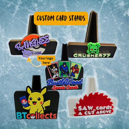 Custom Trading Card Stands, 3D Printed Sports Card Stands - Custom with your logo/name