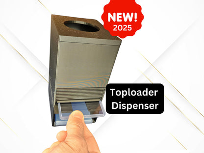 Top Loader Dispenser - With Penny Sleeves stash and Top Loader dispensing - Pokemon MTG Magic Yu-Gi-Oh! Metazoo Sports