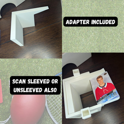 Card Slide - Toploaded card scanner stand box - Sports cards or TCG card scanner - Card organization assistant