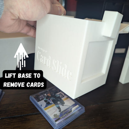 Card Slide - Toploaded card scanner stand box - Sports cards or TCG card scanner - Card organization assistant
