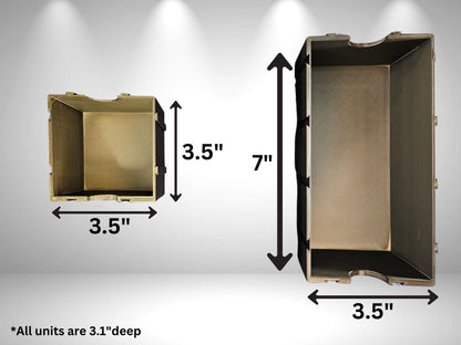Illusion Rack Organizer - Modular storage for Sleeves, Top Loaders, team bags, trading card supply storage
