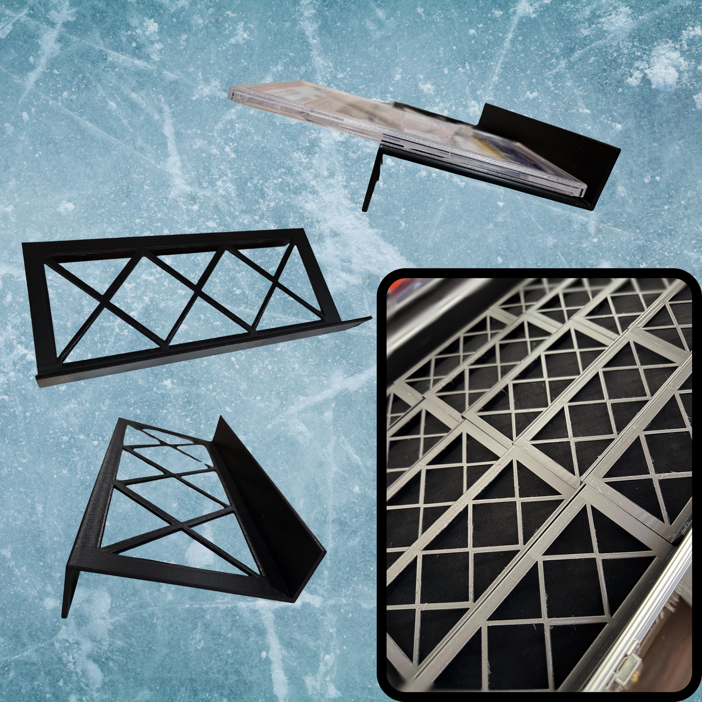 Illusion Card Risers, Display Case Card Riser Stands for your card case, Sold in sets