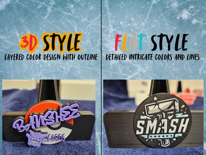 Custom Trading Card Stands, 3D Printed Sports Card Stands - Custom with your logo/name