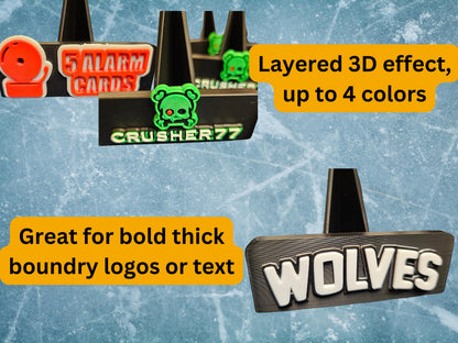 Custom Trading Card Stands, 3D Printed Sports Card Stands - Custom with your logo/name